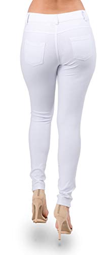 Ylluo Jean Look Leggings Women's Jeggings Pants (X-Large, White) #TOP4