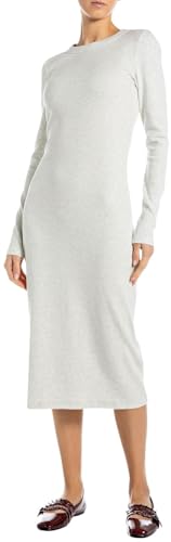 Replay W9222 Vestido, M17 Super Light Grey Melange, XL Mujeres