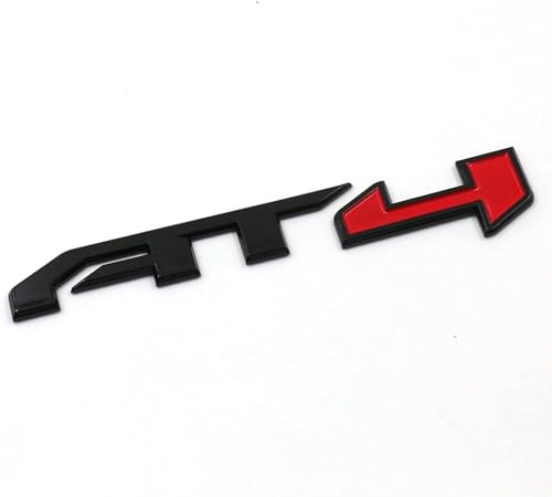 Image of 3Pcs AT4 Emblems Sierra 3D Side Door Rear Tailgate Badge NamePlate Decal with Strong Adhesive 85002068 Replacement for 2019-2023 Canyon Sierra 1500 2500HD 3500HD (Gloss Black Red)