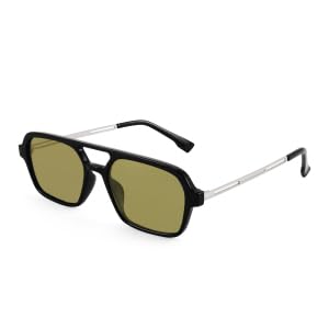 KarsaerVintage Square 70s Flat Aviator Sunglasses Women Men Metal Design Shades E1058