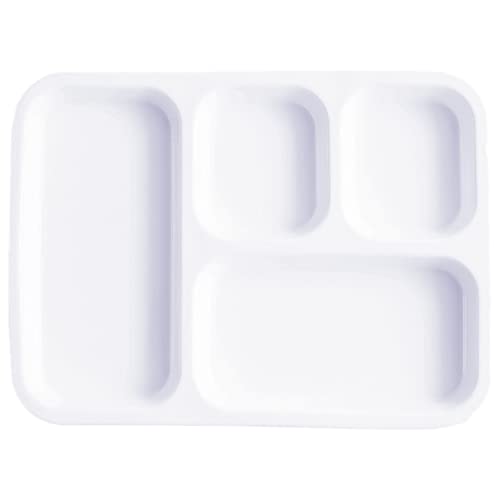 Onepine Assiettes en Porcelaine Blanche Assiette Compartiment Adulte Diet Assiette de Portions Assiettes Plates de Table Assiette de Petit Déjeuner Cover