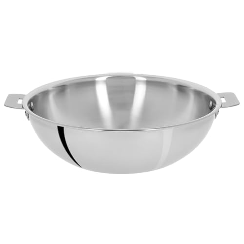 Cristel Wok 30 cm Trilamine Casteline Amovible INOX
