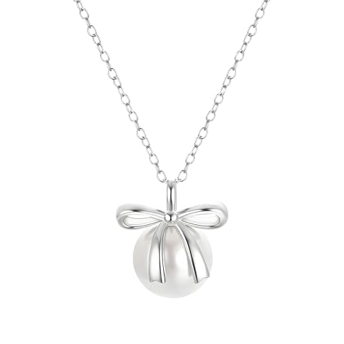 Bijoux fins et délicats en argent avec perles et nœud papillon, prestige T52
