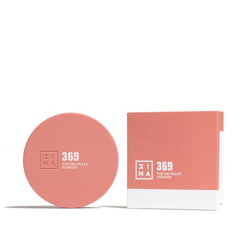 3INA MAKEUP - The No-Rules Powder 369 - Brązowy róż Puder Kompaktowy do Oczu Ust i Policzków - Puder z Kwas Hialuronowy i Ceramidy - Pudry Kompaktowe Miękka Lekka Formuła - Vegan - Cruelty Free