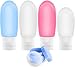 Oursunshine Travel Bottles,Leakproof Silicone Refillable Travel Containers,Squeezable Travel Tube Sets Cosmetic Toiletry Containers for Shampoo Lotion Soap (3oz or 2oz)