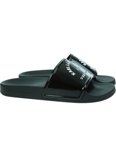 KARL LAGERFELD Kondo Shine Maison Karl Ciabatta Black Rubber KL80909, czarny, 36 EU