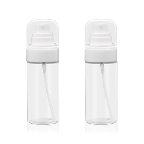 2 Pack 2oz/60ml Spray Bottles with Fine Mist for Hair and Face, Travel Spray Bottles for Perfume, Liquid Cosmetics and Essential Oils Decanting
