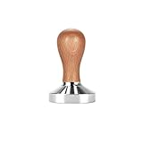 51mm Espresso Tamper, Coffee Tamper, 51mm Tamper with Wooden Handle, Espresso Accessories for Barista, Cafe, Coffee Grounds