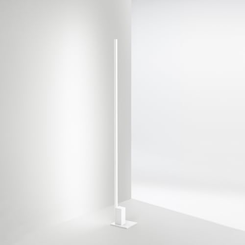 Lámpara de pie LED integrado 30 W Syncro metal blanco de diseño contemporáneo