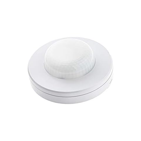 HUBER MOTION 34 Präsenzmelder 360° für Innen/Außenbereich, Bewegungsmelder Deckenmontage mit 3 Sensoren und Matrixlinsen, IP65 I 230V, LED geeignet, 3-Draht-Technik Cover