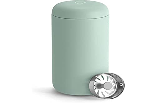 Fellow 16 oz Carter Move Travel Mug - Vacuum-Insulated Stainless Steel Travel Coffee Mug - Coffee Tumbler with Ceramic Interior and Splash Guard - Mint Chip