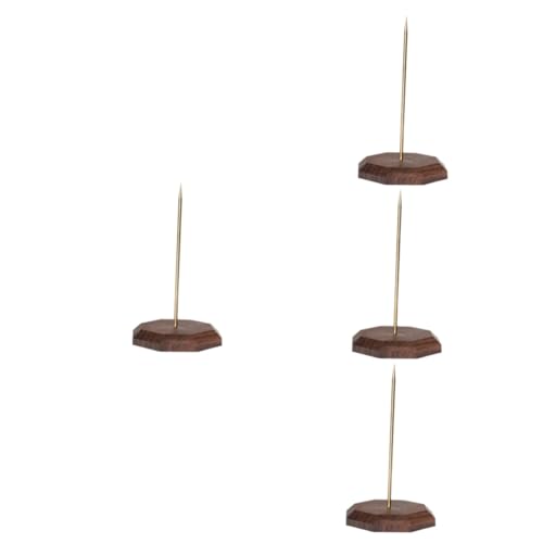 MUCKLILY 4pcs Restaurant Ticket Organizer Check Receipt Holder Fork Desk Paper Holder Hotel Menu Stand