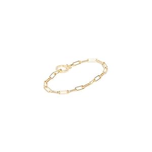 gorjana-Womens-Parker-Bracelet gorjana Women's Parker Paperclip Link Chain Bracelet, 18k Gold Plated, Signature Clasp