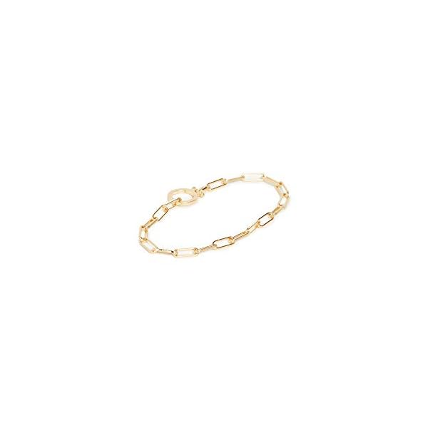 gorjana Women's Parker Paperclip Link Chain Bracelet, 18k Gold Plated, Signature Clasp