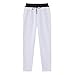 FQZWONG Mens Baggy Sweatpants Casual Drawstring Elastic Waist Pants Loose Open Bottom Joggers Gym Workout Jogger Trousers（White,Large