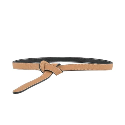 Knot Belts For Women, Fashion Tie A Knot Genuine Leather Waist Belt For Jeans Jumpsuit Coat