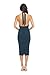 Dress the Population Womens Vanessa Deep Plunge Neckline Halter Bodycon Midi Dress, Pine, X-Small US