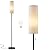 Ambimall 64'' Floor Lamp for Living Room with Bulb - Tall Lamps with Beige Lampshade & Pull Chain Switch, Pole Lamps for Bedrooms Tall, Minimalist Floor Lamp