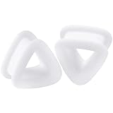 1 Pair of 2g 6mm to 26mm Triangle Soft Flexible Silicone Flesh Tunnel Double Flare Ear gauges Plug