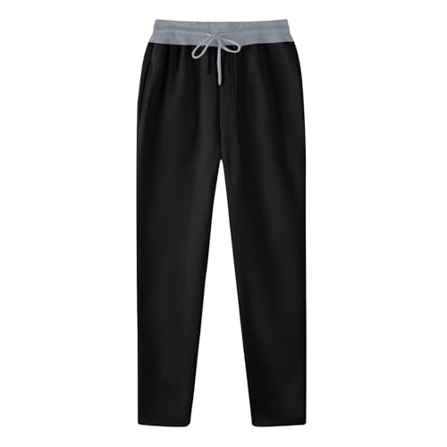 Mens Straight Sweatpants Open Bottom Baggy Joggers Elastic Casual Sweat Pants Athletic Sports Trousers with Pockets2