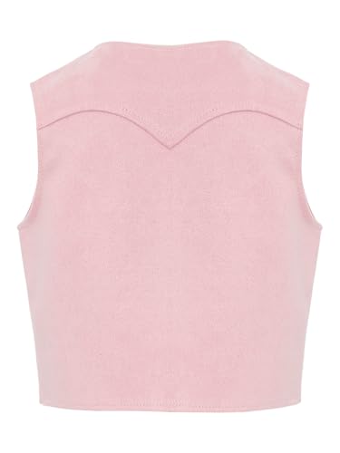 Hedmy Boys Girls Western Cowboy Dress Up Halloween Party Vest Sleeveless Hem Fringe Tassel Waistcoat2