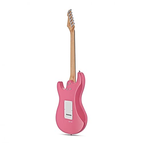 Guitare Électrique LA Taille Standard par Gear4music avec Accessoires Rose - Les Beatles, Paul McCartney, John Lennon, RIngo Starr, George Harrison Guitare Électrique LA Taille Standard par Gear4music avec Accessoires Rose – Image 6