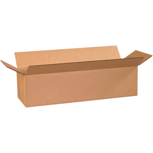 Image of BOX USA 2486 Long Corrugated Cardboard Box 24 inch L x 8 inch W x 6 inch H, Kraft, For Shipping, Packing and Moving (Pack of 25)