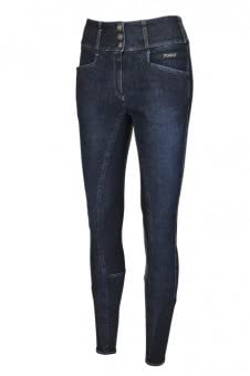 Pikeur Damskie bryczesy Candela Jeans Grip z pełnym lejem