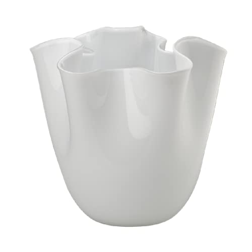 Materiale: Vetro Venini Fazzoletti Opalini Vaso medio bianco lattimo di Fulvio Bianconi 700.02