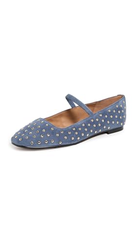 Madewell Women's Greta Elastic Mary Jane-Suede W Stud Flat