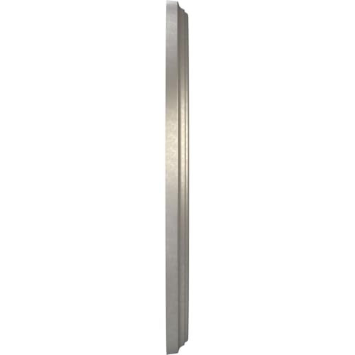 Image of Ekena Millwork CMP10BEBAL Berkshire Thermoformed PVC Ceiling Medallion (Fits Canopies up to 4 1 /2 inch), 10 inchOD x 3 1 /2 inchID x 3 /4 inchP, Bright Coat Aluminum