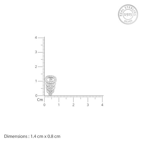 GIVA 925 Silver Zircon Elegant Loop Earrings | Gifts for Girlfriend, Gifts for Women and Girls | With Certificate of Authenticity and 925 Stamp | 6... - Image 7