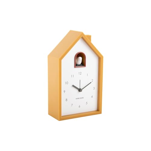 Karlsson Wecker Modern Cuckoo - Gelb - 12x6x20cm - Rechteck - Thermoplast - Wecker für Schlafzimmer