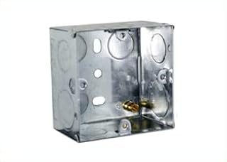 European, British, International Flush Mount Steel Electrical Wall Box, 47mm deep with 