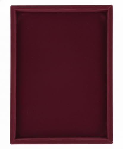 Image of Premium Velvet Jewellery Display & Beading Tray | 12 x 9 Inch Organizer Tray for Necklaces, Bracelets, Cosmetics & Craft Storage | Soft Velvet Finish, Durable &(Pack of 1) (Maroon Premium)