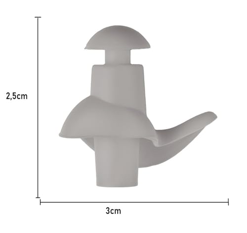 Image of James HealthPlus 1 Pair Waterproof Soft Silicone Earplugs for Water Sports Swimming with Storage Box (Grey)