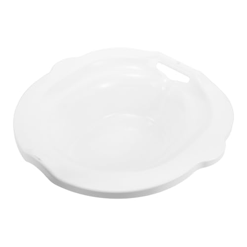 DEARMAMY Orinal Para Adultos y Baño De Asiento Para Inodoro, De Pp Blanco Resistente, Diseño Ergonómico Orificio Para Colgar, Adecuado Para Embarazadas, Posparto y Cuidado Personal El Hogar