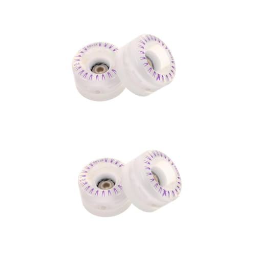 Vaguelly 2 Juegos Ruedas De Patines Ruedas De Patinaje sobre Ruedas Patines Ruedas Iluminadas Ruedas Iluminadas para Patines Ruedas De Patineta Blandas Transparent PU 2 Piezas * 2