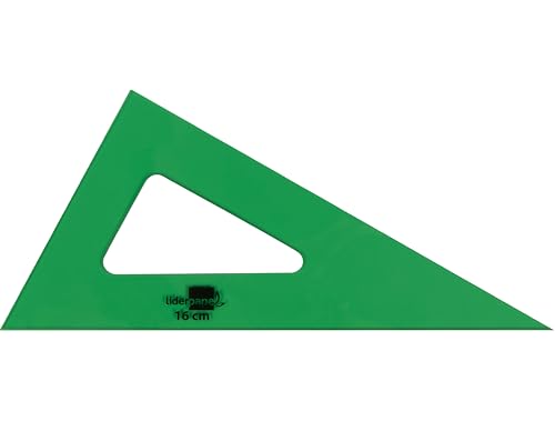Liderpapel RN01 - Cartabón, 16 cm, color verde