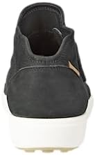 ECCO Women's Soft 7 Side Zip Bootie Sneaker, Black Nubuck, 8-8.5 | Image 1