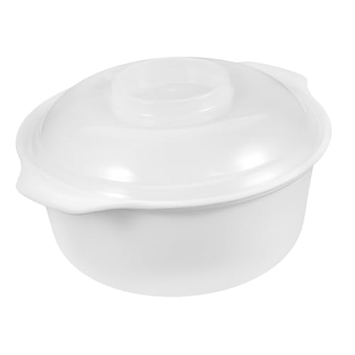 LABRIMP 電子レンジ対応大容量食品グレードプラスチック製耐熱蒸し器 家族向け多用途ご飯と野菜調理用ポータブル炊飯器