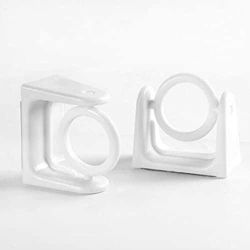 Forahome 突っ張り棒 支え 強力 【4個セット】 穴開け不要 360度調整可能 つっぱり棒サポート 耐荷重2kg 直径2.5cm つっぱり棒のずれ落ち防止 シャワーカーテン 突っ張り棒 つっぱり補助 使いやすい (ホワイト)