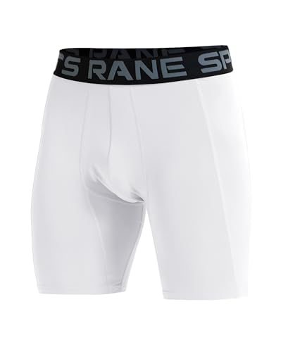 Pantalones Cortos de compresión ultrafinos para Hombre Mallas Deportivas para Correr Ropa Interior de Alto Rendimiento Entrenamiento atlético Capa Base de Licra Blanco M