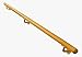 Ballet Barre Single Bar 15 FT Long 2.0” Diameter Gold, Kids and Adults | Open Bracket Wall Mounted Fixed Height Wooden Ballet Barre | Home/Studio Ballet Bar, Dance Bar, Stretch Bar, Dancing/Stretching