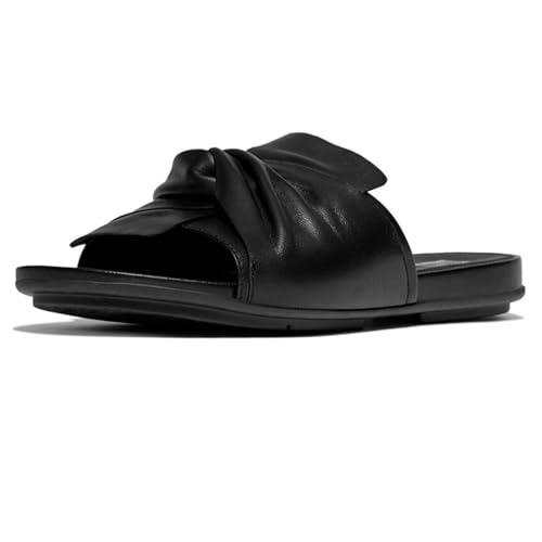 FitFlop Women's Gracie Soft-Twist Leather Slides Wedge Sandal