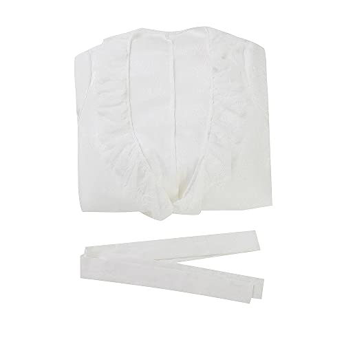 UPUPCOS Women White Cosplay Costume White Long Sleeved Dress Gown Embroidered Vest Long Dress Night-Robe Women Halloween