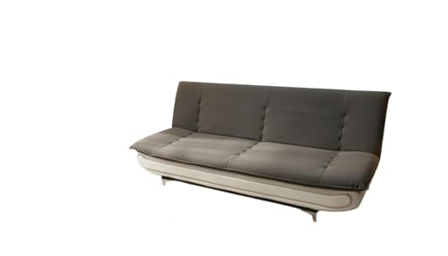 Image of Torque Siesta 3 Seater Sofa Cuma Bed for Sleeping - Grey & White | Premium Suede Fabric Sofa Cum Bed 6x4 Feet | Foldable Sofa Beds for Festival Gifts Set Home Decor