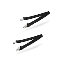 レジプロb ベッドシーツ固定クリップ 布団ズレ防止 ゴムバンド 50-180cm 調整可能 2本入り (ブラック)