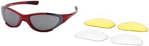 Body Specs 1ST Element 1st Element Interchangeable Sunglass with Extra Lens, Red Frame