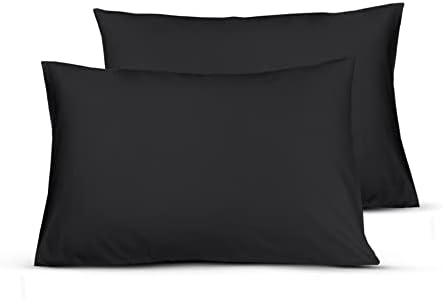A ATH COLLECTION 100% Egyptian Cotton Pair OF Pillowcases 200 Thread Count Soft Pillow Cases 2 Pack (Gray)